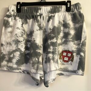 Zoe + Liv Harvard LOGO Jogger Sweat Shorts Women's Large Gray Tie Dye XL